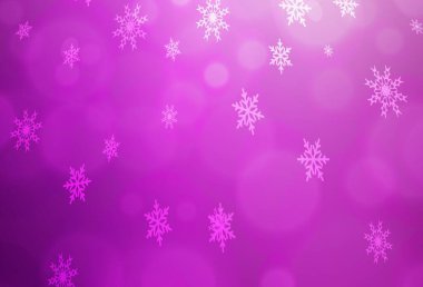 Buz kar taneli açık pembe vektör şablonu. Buz kristalleri ile soyut resimleme. Şablon yeni yıl arkaplanı olarak kullanılabilir.