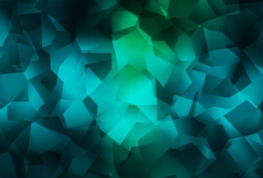 Açık mavi, yeşil vektör soyut mozaik desen. Yarım ton şeklinde, üçgenli yaratıcı illüstrasyon. İşiniz için en iyi üçgen tasarım.