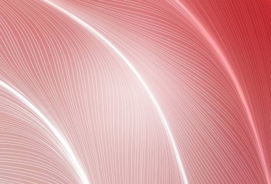 Eğri çizgileri olan açık pembe vektör deseni. Alnında çizgiler olan soyut bir çizim. Tasarımınız için desen.
