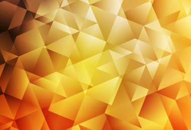 Açık Turuncu vektör düşük polimerli arkaplan. Zarif üçgenleri olan soyut çizimler. Broşürünüz için yepyeni bir tasarım..