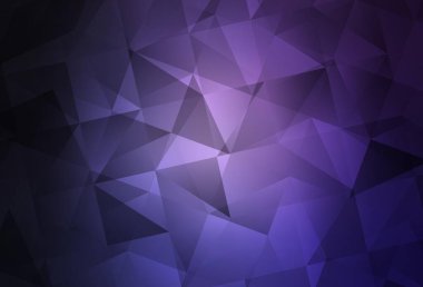 Koyu mor vektör eğimli üçgen dokusu. Çokgen biçiminde, gradyan ile renkli çizimler. Pankartın için tamamen yeni bir şablon.