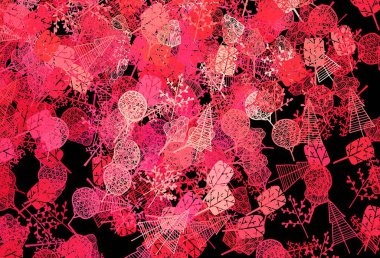 Koyu kırmızı vektör doğal desenli ağaçlar, dallar. Eğimli soyut renkli ağaçlar. Web ve broşürler için elle boyanmış tasarım.