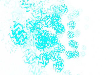 Çizgileri olan açık mavi vektör deseni. Kavisli çizgilerden oluşan parlak bir illüstrasyon. İş tasarımınız için soyut biçim.