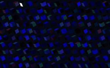 Koyu mavi, dikdörtgenli kırmızı vektör arkaplan. Renkli dikdörtgenleri olan bir resim. Web siteleri için şablon kullanılabilir.