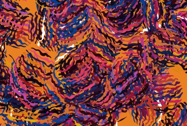 Koyu mavi, kırmızı vektör dokusu ve ince çizgileri var. Soyut tarzda gradyan çizgilerle akıllı illüstrasyon. Web siteniz için soyut tasarım.