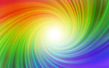Kozmik yıldızlarla ışık çok renkli vektör düzeni. Bulanık dekoratif tasarım galaksi yıldızlarıyla basit bir stilde. Astronomi web siteleri için desen.