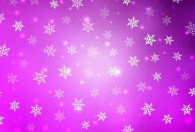 Yeni yıl tarzında açık mor vektör düzeni. Modern soyut Noel ruh hali şekilleri. Üniversitenin tanıtımı için akıllı tasarım.