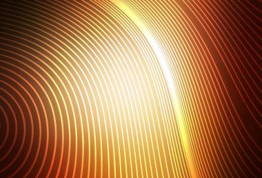 Koyu turuncu vektör arkaplanı ve ince çizgileri var. Soyut ve gradyan renkte renkli çizimler. İş tasarımınız için şablon.