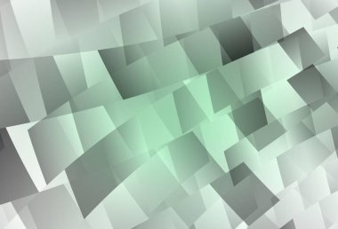 Eşkenar dörtgenli açık yeşil vektör arkaplanı. Dikdörtgenli soyut gradyan çizimi. İş ilanları, broşürler, broşürler için desen