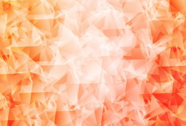 Açık Turuncu vektör çokgen şablonu. Origami tarzında gradyan ile geometrik çizim. İşiniz için en iyi üçgen tasarım.