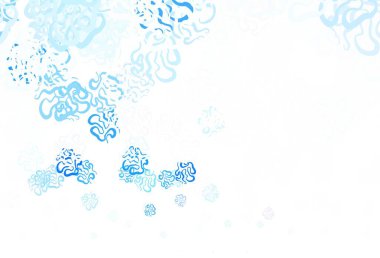 Rastgele biçimli açık mavi vektör deseni. Soyut tarzda rengarenk gradyan şekilleri olan bir resim. Kartvizitiniz için modern tasarım.