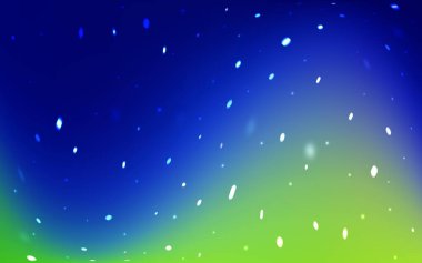 Açık mavi, yeşil vektör arkaplan ve xmas kar taneleri. Buz kristalleri ile soyut resimleme. Bu kalıp yeni yıl ilanı, broşürler için kullanılabilir.