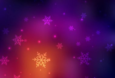 Koyu pembe, sarı vektör arkaplan, tatil tarzında. Noel özellikleriyle basit bir gradyan çizimi. Okul ve dil bilgisi siteleri için desen.