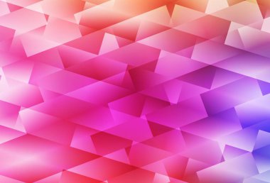 Açık pembe, kare şeklinde kırmızı vektör deseni. Renkli dikdörtgenlerle modern soyut çizimler. Şablon bir arkaplan olarak kullanılabilir.