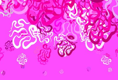 Soyut biçimlerde açık pembe vektör dokusu. Soyut tarzda rengarenk gradyan şekilleri olan bir resim. Bir cep telefonu için arka plan.