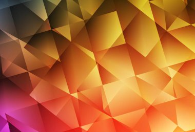 Açık Turuncu vektör üçgen arka plan. Origami tarzında gradyan ile geometrik çizim. Dizaynınız için üçgen desen.
