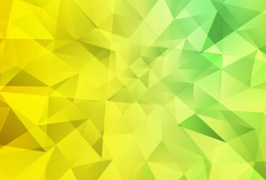 Açık Yeşil, Kırmızı vektör soyut mozaik fon. Yarım ton şeklinde, üçgenli yaratıcı illüstrasyon. Dizaynınız için üçgen desen.