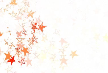 Açık yeşil, gökyüzü yıldızlı kırmızı vektör şablonu. Yıldızlı parlak renkli illüstrasyon. Astronomi web siteleri için desen.