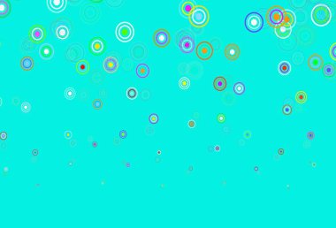 Kabarcıklı hafif çok renkli vektör arkaplanı. Bulanık dekoratif tasarım baloncuklu soyut tarzda. Reklamlar, broşürler için desen.