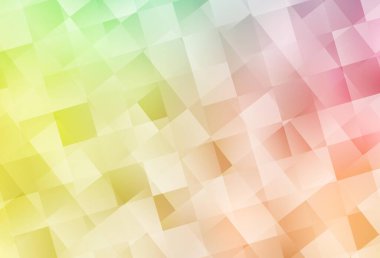 Açık yeşil, dikdörtgenli kırmızı vektör arkaplan. Soyut arkaplanda dikdörtgenler ve renkli gradyanlar. Reklamlar için desen.