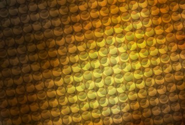 Disklerle koyu turuncu vektör dokusu. Renkli su damlaları olan modern soyut çizimler. Fütürist reklamlar ve kitapçıklar için şablon.