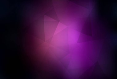 Koyu mor vektör soyut mozaik arkaplan. Üçgenli modern soyut çizim. Arkaplanlarınız için desenli desen.