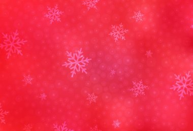 Karnaval tarzında açık kırmızı vektör şablonu. Yeni yıl baloları ve karlı renkli çizimler. Reklamlar, posterler, kitap afişleri için desen.