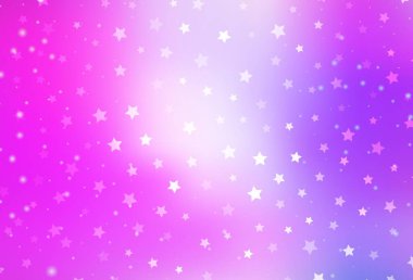 Açık Mor, Xmas tarzında pembe vektör arkaplan. Renkli Noel şeyleri ile soyut gradyan çizimi. Üniversitenin tanıtımı için akıllı tasarım.