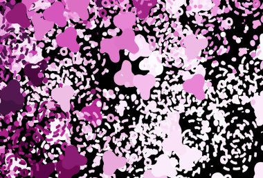 Soyut şekilli koyu pembe vektör arkaplan. Soyut tarzda rengarenk gradyan şekilleri olan bir resim. Kartvizitiniz için modern tasarım.