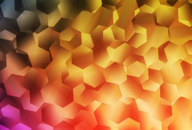 Açık Turuncu Vektör Çokgen arkaplanı. Çokgen soyut çizim ve gradyan. Broşürünüz için yepyeni bir tasarım..