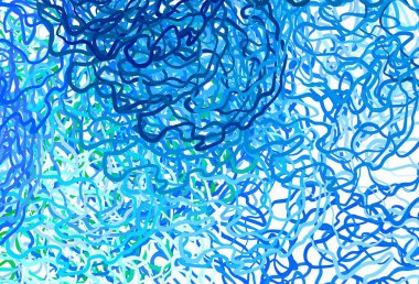 Açık mavi, diskleri ve çizgileri olan yeşil vektör dokusu. Çemberler, soyut arka planda renkli gradyan çizgileri. Marka kitabınız için yeni şablon.