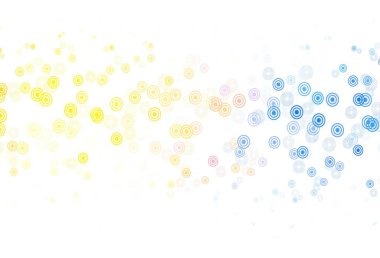 Disklerle açık kahverengi vektör dokusu. Doğa tarzında renkli baloncuklu soyut illüstrasyon. Duvar kağıtlarının dokusu için desen.