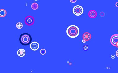 Disklerle açık kırmızı vektör dokusu. Soyut arka planda bulanık kabarcıklar ve renkli gradyan. Reklamlar, broşürler için desen.