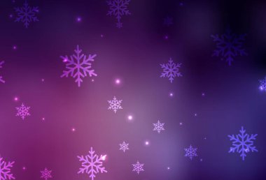 Karnaval tarzında koyu pembe vektör şablonu. Renkli Noel şeyleri ile soyut gradyan çizimi. Reklamlar, posterler, kitap afişleri için desen.