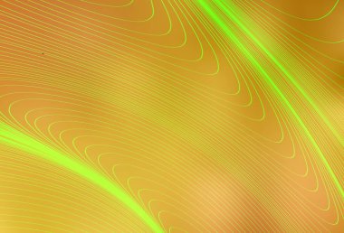 Bükülmüş çizgileri olan hafif turuncu vektör arka planı. Eğimli çizgileri olan zarif parlak bir illüstrasyon. Tasarımınız için desen.