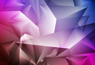 Koyu mavi, kırmızı vektör desenli ve çokgen. Renkli üçgenli modern soyut illüstrasyon. Web siteniz için basit tasarım.