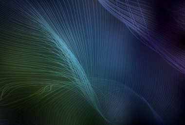 Koyu mavi, yeşil vektör parlak dokuyu bulanıklaştırdı. Gradyan tasarımlı, soyut, ışıltılı çizimler. İş tasarımınız için yeni biçim.