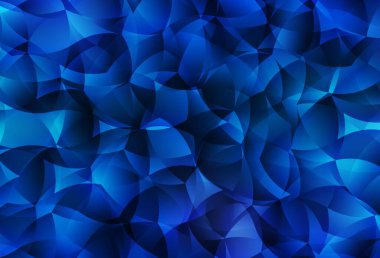 Hafif BLUE vektör mozaik dokusu. Çokgen biçiminde, gradyan ile renkli çizimler. Dizaynınız için üçgen desen.