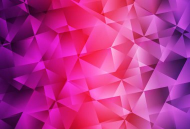 Açık Mor, pembe vektör soyut mozaik fon. Gradyanı olan zarif parlak çokgen çizimi. Pankartın için tamamen yeni bir şablon.
