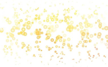 Açık Turuncu vektör arkaplan ve noktalar. Bulanık dekoratif tasarım baloncuklu soyut tarzda. Reklamlar, broşürler için desen.