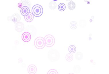 Açık pembe, diskleri olan mavi vektör dokusu. Bulanık dekoratif tasarım baloncuklu soyut tarzda. Fütürist reklamlar ve kitapçıklar için şablon.