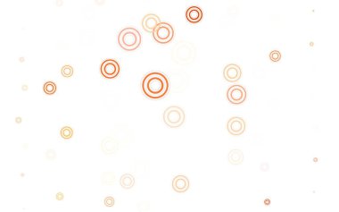 Dairesel açık kırmızı vektör şablonu. Renkli su damlaları olan modern soyut çizimler. Fütürist reklamlar ve kitapçıklar için şablon.