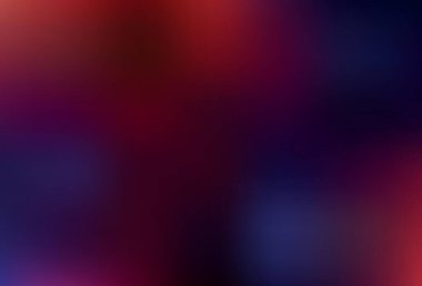 Koyu mavi, kırmızı vektör bulanık şablon. Gradyan tasarımlı, soyut, ışıltılı çizimler. Çalışmalarınız için akıllı tasarım.