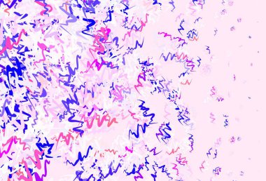 Açık mavi, kıvrımlı çizgileri olan kırmızı vektör arkaplan. Basit bir şekilde yepyeni renkli bir tasvir. İş tasarımınız için şablon.