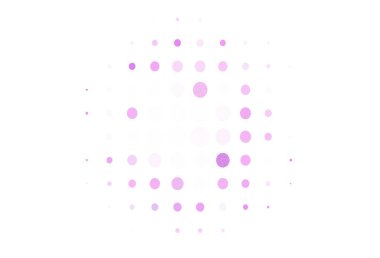 Dairesel açık mor vektör şablonu. Doğa tarzında bulanık halkaları olan güzel renkli çizimler. Güzel web siteleri için desen.