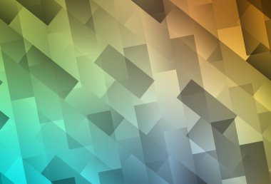 Açık mavi, kare şeklinde sarı vektör deseni. Dikdörtgenleri ve kareleri olan güzel bir çizim. İş ilanınız için akıllı tasarım.