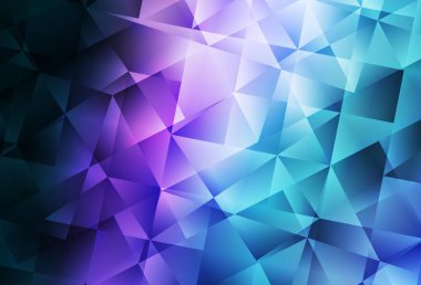 Koyu pembe, mavi vektör düşük polimerli doku. Üçgenli parlak renkli çizimler. Cep telefonunun arka planının şablonu.