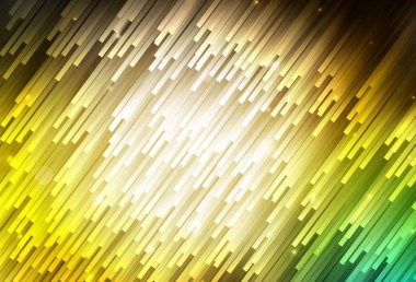 Koyu yeşil, tekrarlanan çubuklu sarı vektör şablonu. Bulanık dekoratif tasarım basit bir şekilde çizgilerle. Güzel geçmişiniz için şablon.