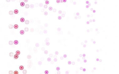 Disklerle açık mor vektör dokusu. Bulanık yağmur damlaları olan soyut bir çizim. Reklamlar, broşürler için desen.