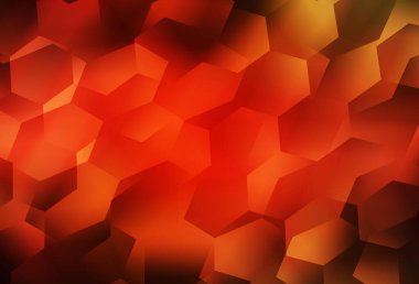 Altıgen şeklinde açık kırmızı vektör şablonu. Altıgen tarzda ışıldayan soyut çizimler. Duvar kağıtlarının dokusu için desen.